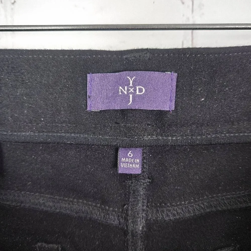 NOT YOUR DAUGHTERS JEANS Black Stretchy Pull On NYDJ Skinny High Rise Leggings 6